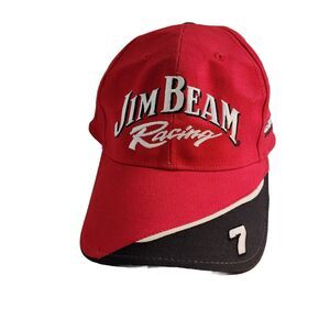 Jim Beam Racing Nascar #7 Robby Gordon Baseball Cap Hat Red Adjustable